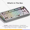 Glorious Gaming GMMK 3 PRO 75% Barebones Wired Silver - US, 75%, Kabelgebunden, USB, RGB LED, Silber