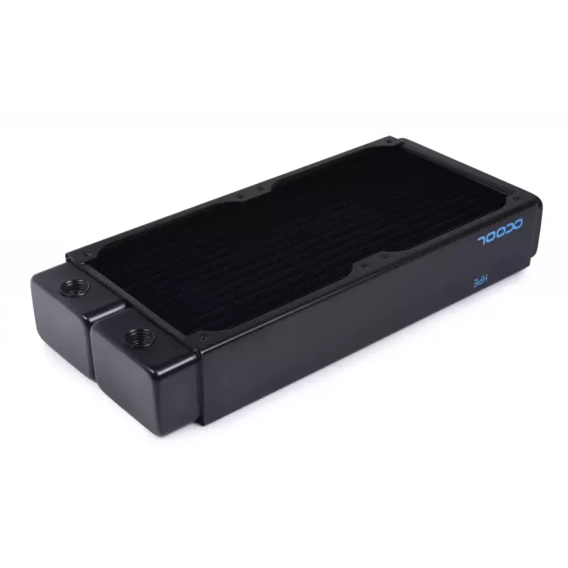 Alphacool 14439 Radiator aus Messing, Kupfer und Stahl, Schwarz, 124 mm Breite