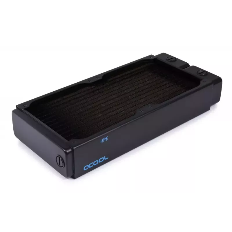Alphacool 14439 Radiator aus Messing, Kupfer und Stahl, Schwarz, 124 mm Breite