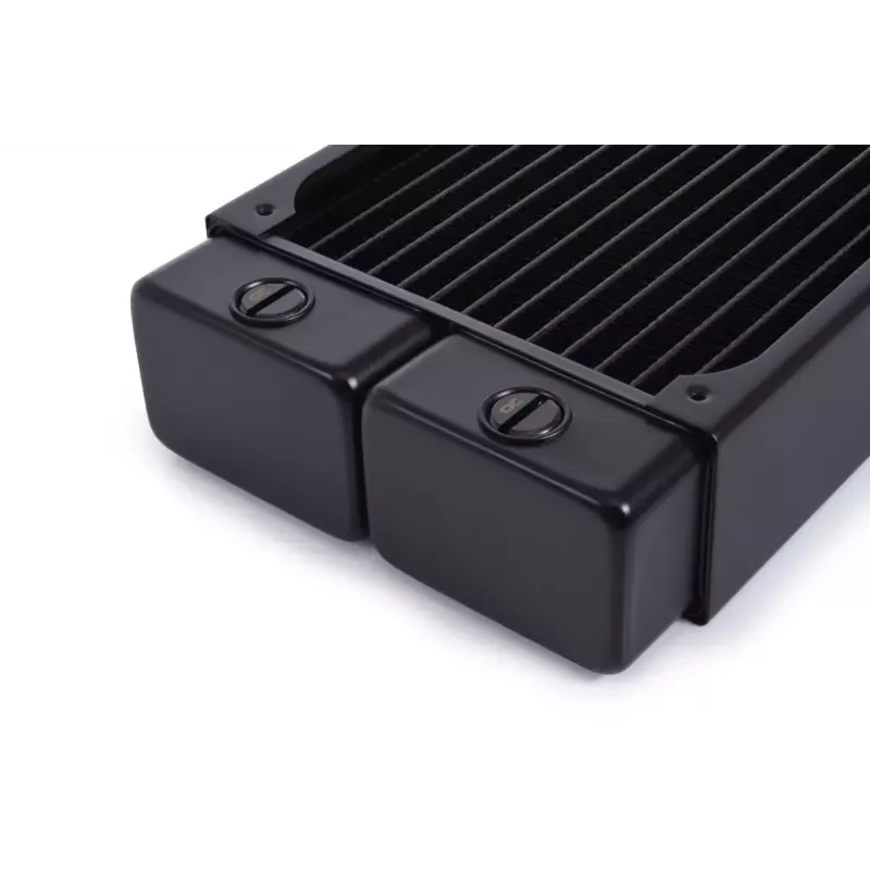 Alphacool 14439 Radiator aus Messing, Kupfer und Stahl, Schwarz, 124 mm Breite