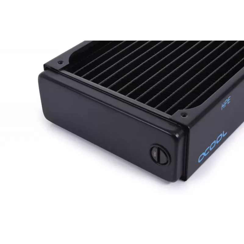 Alphacool 14439 Radiator aus Messing, Kupfer und Stahl, Schwarz, 124 mm Breite
