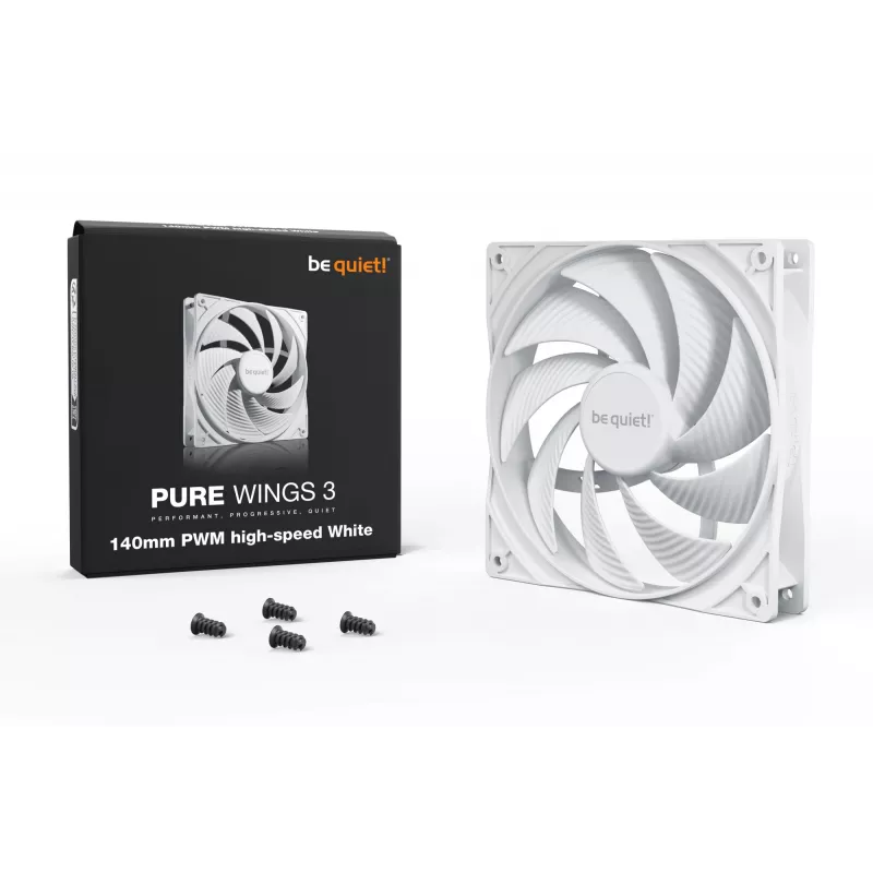 be quiet! Pure Wings 3 140mm PWM High-Speed White Computerlüfter 14 cm 1 Stück