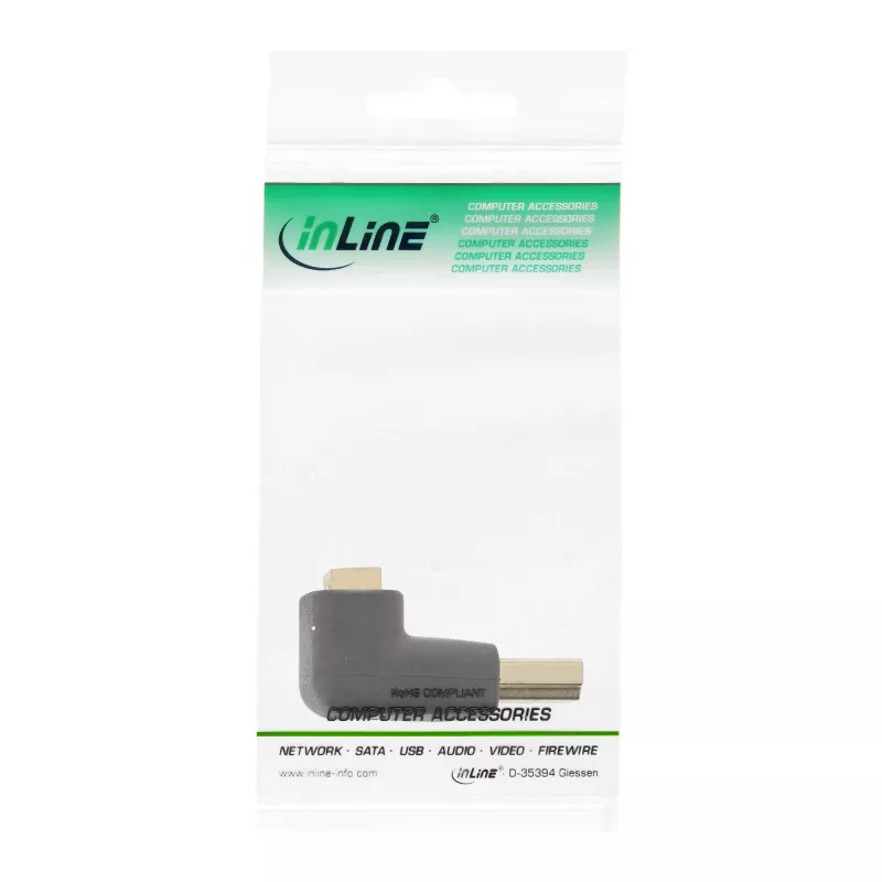 InLine HDMI-Adapter, Stecker/Buchse, nach oben abgewinkelt, vergoldete Kontakte, 4K2K