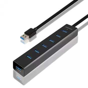Axagon HUE-SA7BP 7x USB 3.0 ALU LADEHUB schwarz inkl. Netzteil