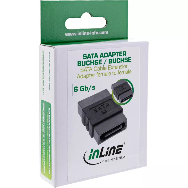 SATA-Kabel-Verlängerungsadapter Buchse / Buchse InLine 27700A