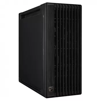 PC-Gehäuse ASUS ProArt PA602 Wood Edition Midi Tower Schwarz — EATX-Unterstützung, 45 cm GPU, 19 cm Netzteil/Kühler, 8 HDD-Schächte, USB-C