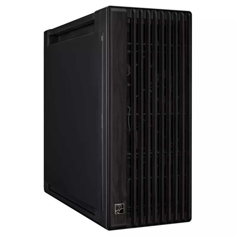 PC-Gehäuse ASUS ProArt PA602 Wood Edition Midi Tower Schwarz — EATX-Unterstützung, 45 cm GPU, 19 cm Netzteil/Kühler, 8 HDD-Schächte, USB-C