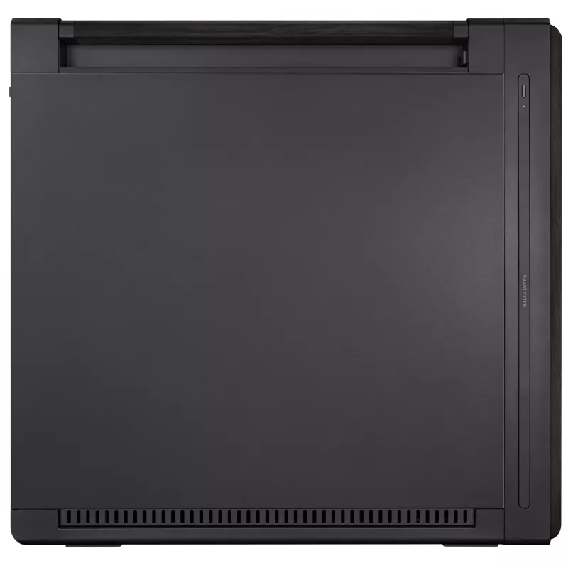 PC-Gehäuse ASUS ProArt PA602 Wood Edition Midi Tower Schwarz — EATX-Unterstützung, 45 cm GPU, 19 cm Netzteil/Kühler, 8 HDD-Schächte, USB-C