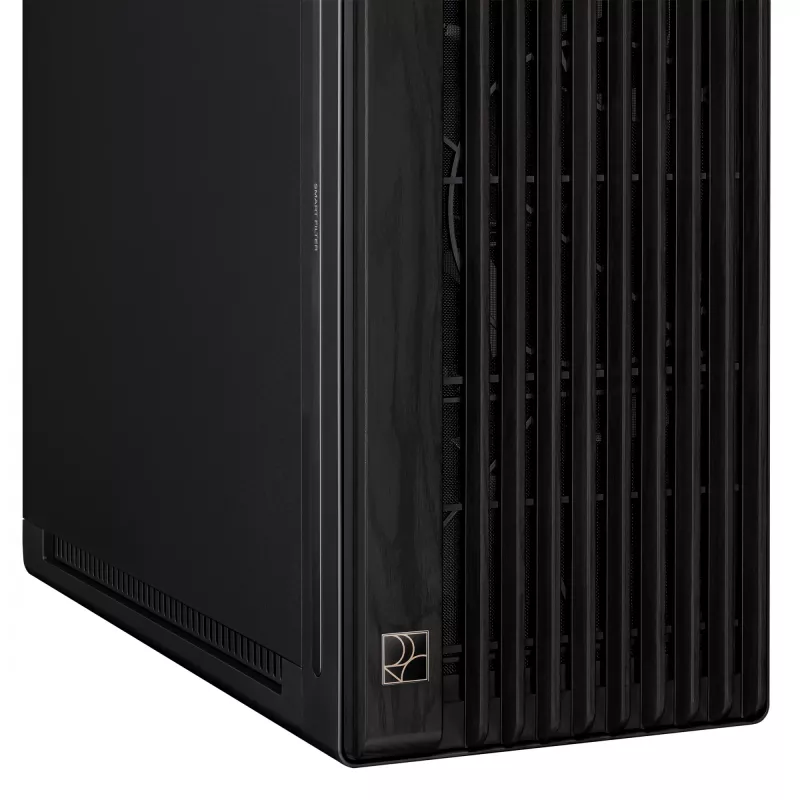 PC-Gehäuse ASUS ProArt PA602 Wood Edition Midi Tower Schwarz — EATX-Unterstützung, 45 cm GPU, 19 cm Netzteil/Kühler, 8 HDD-Schächte, USB-C