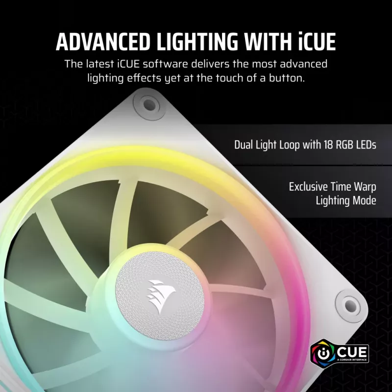 CORSAIR Icue Link Lx120 RGB 120mm Pwm Lüfter Starter Kit - Weiß