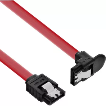 InLine SATA 6Gb/s Kabel mit Rastnasen gewinkelt 0,3m