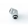 Flüssigkeitskühlungs-Anschlussstück BitsPower BP-E90RML — 90°-Drehgelenk aus Messing, 1/4-Zoll-Gewinde, silber
