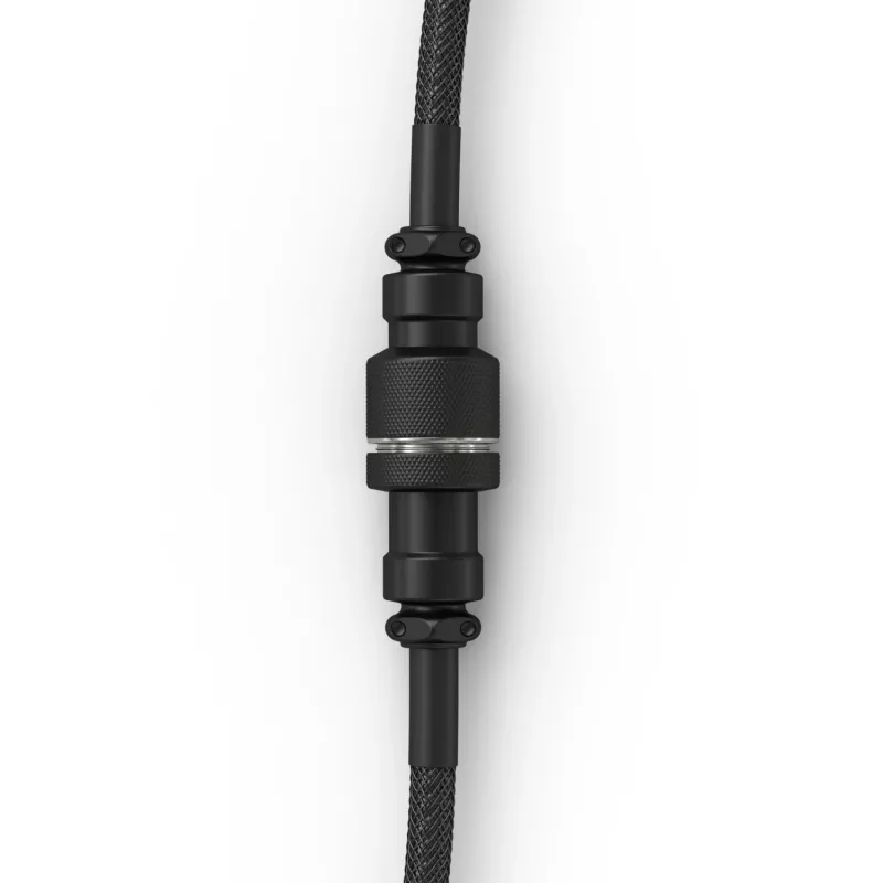 Glorious Gaming Glorious GMMK Spiral-Kabel Phantom Schwarz, Schwarz, 1,4 m, 1 Stk., Glorious Gaming, USB Type-A, USB Type-C, Aviator