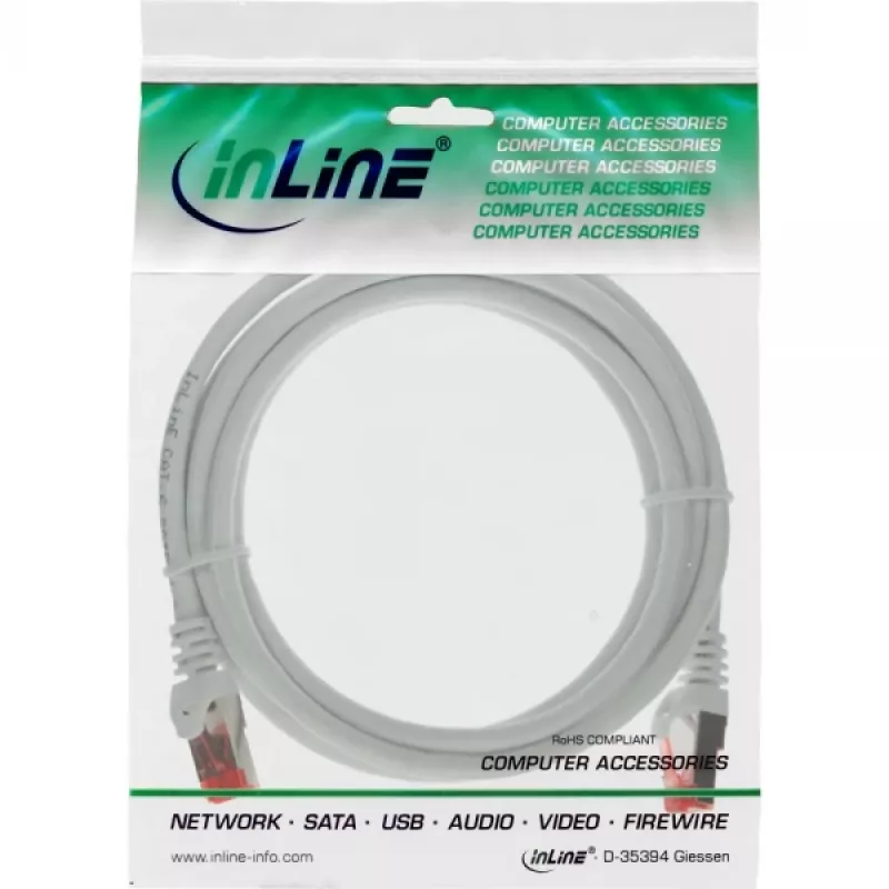 InLine Patch Kabel S/FTP PiMF Cat.6 250MHz PVC copper white 3m