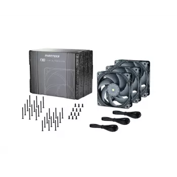 Lüfter Phanteks PH-F120T30 120 mm Computergehäuse-Lüfter Grau 3 Stück