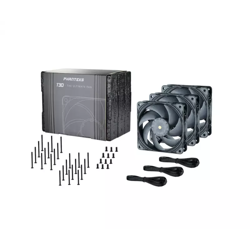 Lüfter Phanteks PH-F120T30 120 mm Computergehäuse-Lüfter Grau 3 Stück