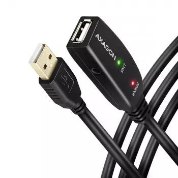 Axagon ADR-215 USB 2.0 A-M -> A-F aktives Verlängerungs-/Repeaterkabel 15 m