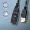 Axagon ADR-215 USB 2.0 A-M -> A-F aktives Verlängerungs-/Repeaterkabel 15 m