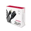 Axagon ADR-215 USB 2.0 A-M -> A-F aktives Verlängerungs-/Repeaterkabel 15 m