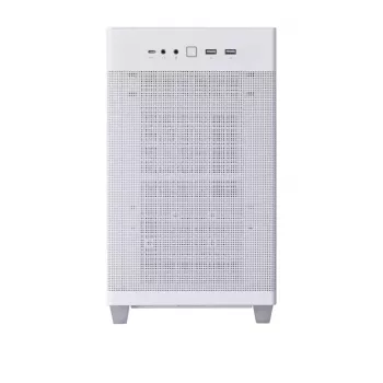 PC-Gehäuse ASUS AP201 PRIME CASE TG WEISS Mini Tower — micro ATX, gehärtetes Glas, 3×3,5-Zoll-Schächte, 1×2,5 Zoll, USB-A×2, USB-C×1