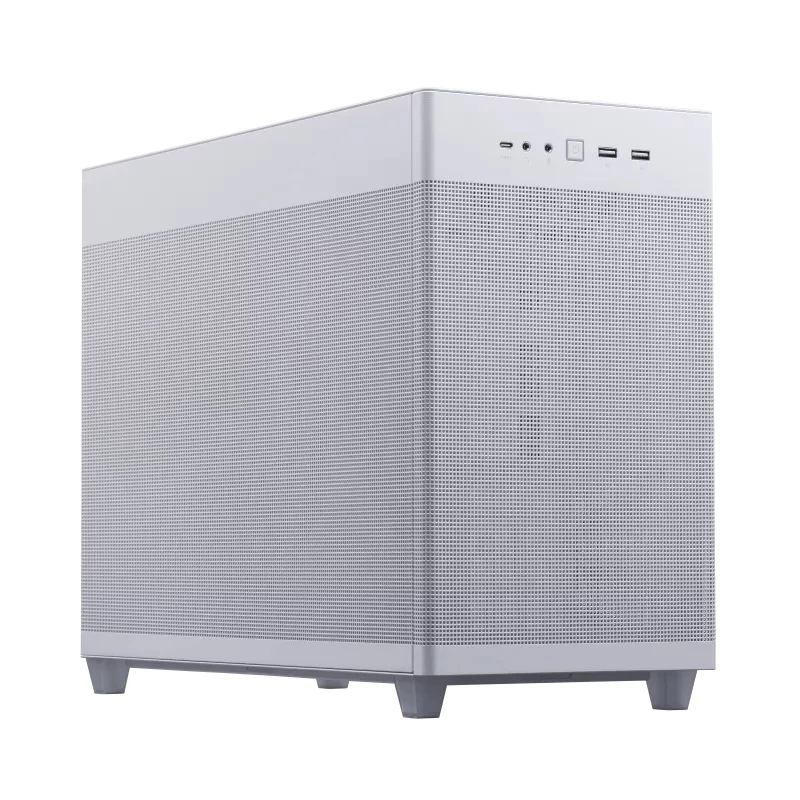 PC-Gehäuse ASUS AP201 PRIME CASE TG WEISS Mini Tower — micro ATX, gehärtetes Glas, 3×3,5-Zoll-Schächte, 1×2,5 Zoll, USB-A×2, USB-C×1