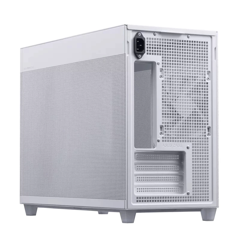 PC-Gehäuse ASUS AP201 PRIME CASE TG WEISS Mini Tower — micro ATX, gehärtetes Glas, 3×3,5-Zoll-Schächte, 1×2,5 Zoll, USB-A×2, USB-C×1