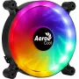 AEROCOOL 120 mm PC-Gehäuselüfter SPECTRO12 RGB, 12 V, 1000 U/min, 3,6 W, Molex, Antivibration, Gleitlager, Schwarz