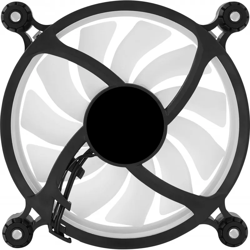 AEROCOOL 120 mm PC-Gehäuselüfter SPECTRO12 RGB, 12 V, 1000 U/min, 3,6 W, Molex, Antivibration, Gleitlager, Schwarz