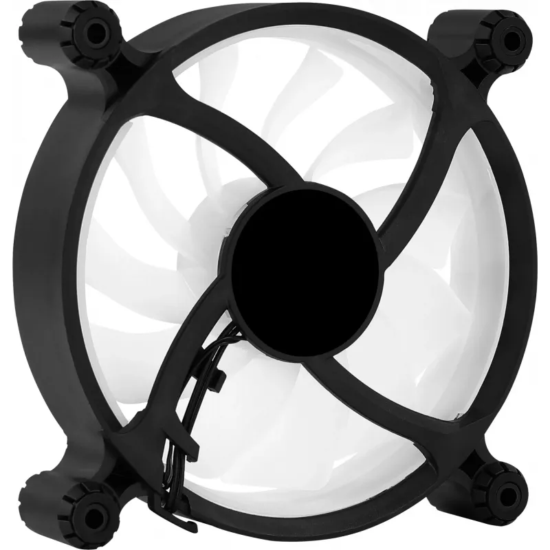 AEROCOOL 120 mm PC-Gehäuselüfter SPECTRO12 RGB, 12 V, 1000 U/min, 3,6 W, Molex, Antivibration, Gleitlager, Schwarz