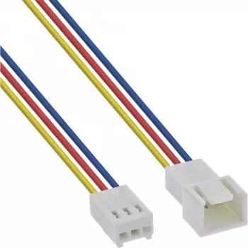 InLine Lüfterkabelverlängerung 3-Pin Molex Stecker/Buchse Länge 0,60 m
