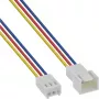 InLine Lüfterkabelverlängerung 3-Pin Molex Stecker/Buchse Länge 0,60 m
