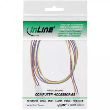 InLine Lüfterkabelverlängerung 3-Pin Molex Stecker/Buchse Länge 0,60 m