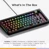 Glorious Gaming GMMK 3 75% Barebones Kabelgebunden Schwarz – ISO, 75%, Kabelgebunden, USB, RGB-LED, Schwarz