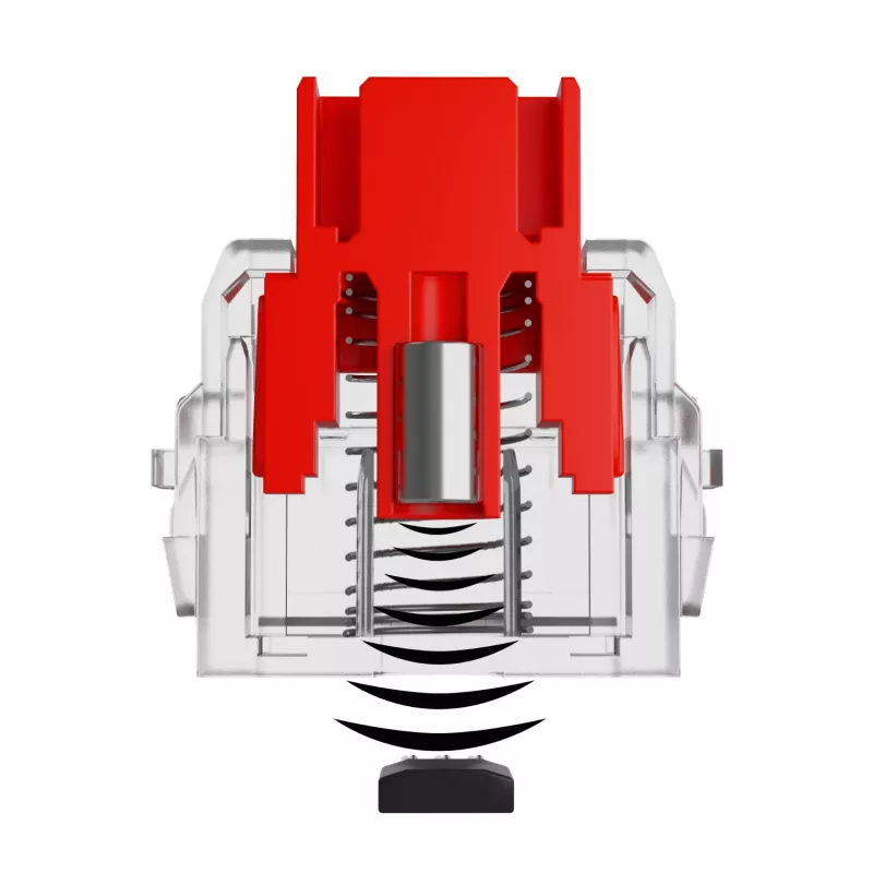 Tastatur switches GLORIOUS Fox HE — 36 Stück, Polycarbonat, rot durchscheinend, kompatibel mit GMMK 3 HE