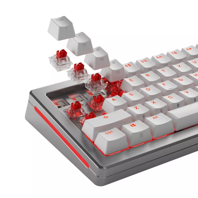Tastatur switches GLORIOUS Fox HE — 36 Stück, Polycarbonat, rot durchscheinend, kompatibel mit GMMK 3 HE