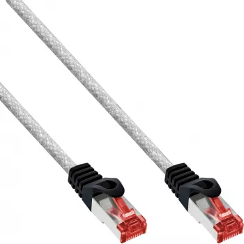 InLine Patchkabel S/FTP PiMF Cat.6 250MHz PVC Kupfer transparent 0,5m