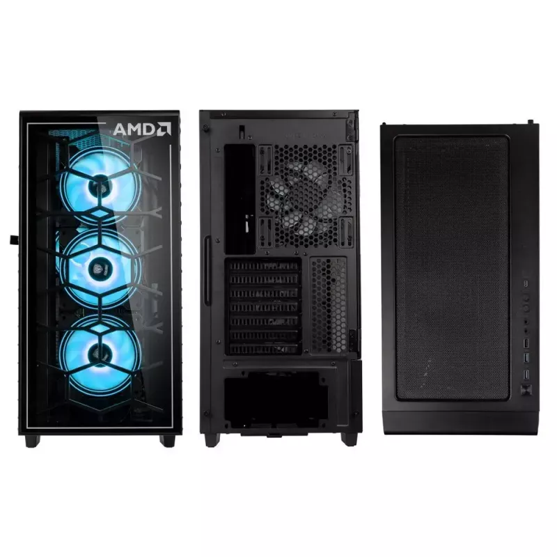 PC-Gehäuse Kolink Observatory Y AMD SE ARGB Midi Tower Schwarz, Transparent