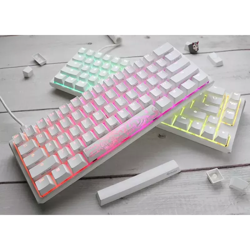 Ducky One 3 Mini Pure White Tastatur Gaming USB Deutsch Mechanisch RGB