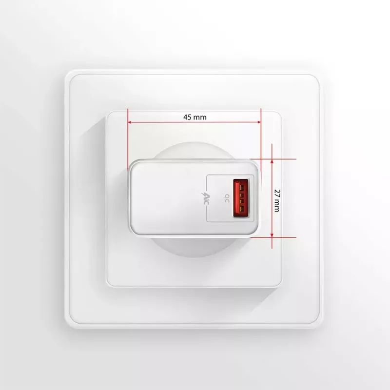 Axagon ACU-QC19W Wandladegerät 1x QC3.0/AFC/FCP/SMART 19W weiß