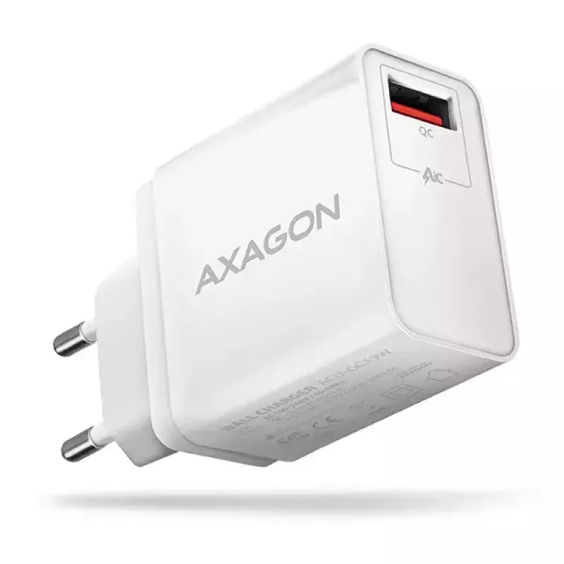 Axagon ACU-QC19W Wandladegerät 1x QC3.0/AFC/FCP/SMART 19W weiß