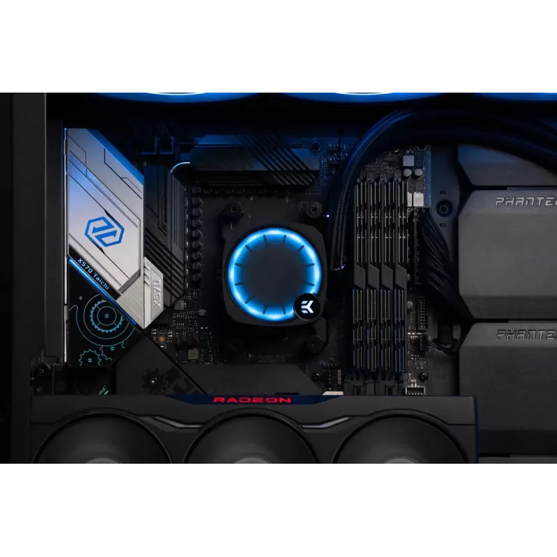Flüssigkeitskühler EK Water Blocks Nucleus AIO CR360 Lux D-RGB 12 cm Schwarz