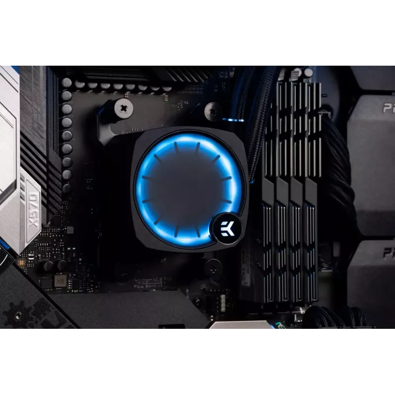 Flüssigkeitskühler EK Water Blocks Nucleus AIO CR360 Lux D-RGB 12 cm Schwarz