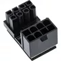 InLine Interner Stromadapter 180° ATX 8-Pin Stecker Buchse Schwarz 26638E