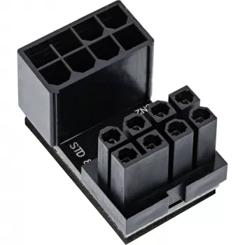 InLine Interner Stromadapter 180° ATX 8-Pin Stecker Buchse Schwarz 26638E