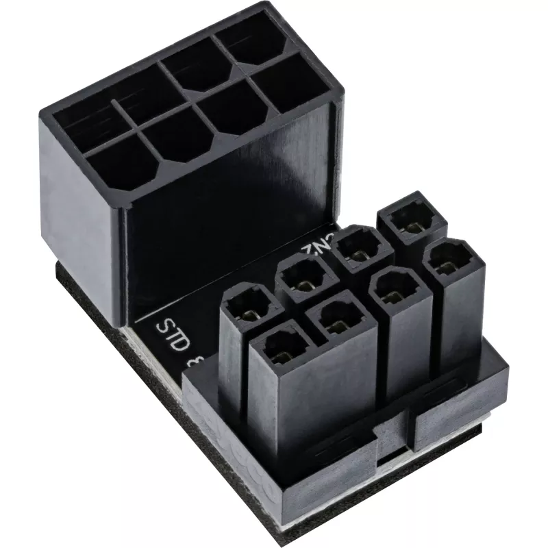 InLine Interner Stromadapter 180° ATX 8-Pin Stecker Buchse Schwarz 26638E
