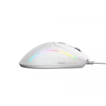 Glorious Gaming Glorious Model D 2 Wired - Mattweiß, Rechtshänder, Optisch, USB Typ-A, 26000 DPI, Weiß
