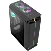 Aerocool GLADIATOR DUO ATX Gaming-Gehäuse 3x ARGB 12cm Lüfter, Midi Tower, PC, Schwarz, ATX, micro ATX, Mini-ITX, ABS, SPCC, Gaming