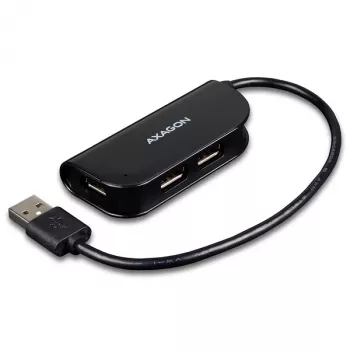 Axagon HUE-X4B Schnittstellen-Hub USB 2.0 480 Mbit/s Schwarz