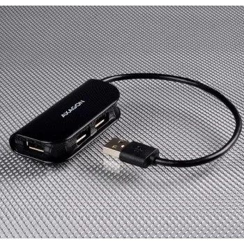 Axagon HUE-X4B Schnittstellen-Hub USB 2.0 480 Mbit/s Schwarz