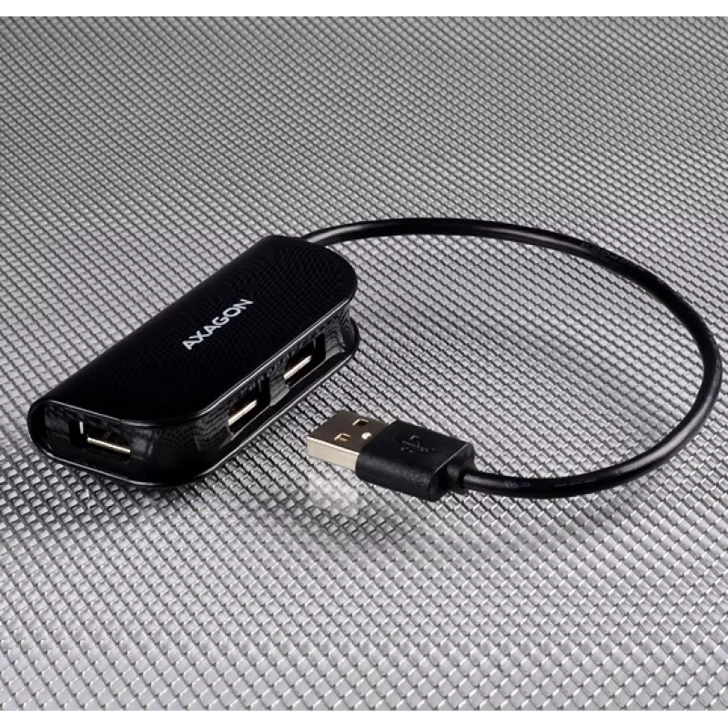 Axagon HUE-X4B Schnittstellen-Hub USB 2.0 480 Mbit/s Schwarz